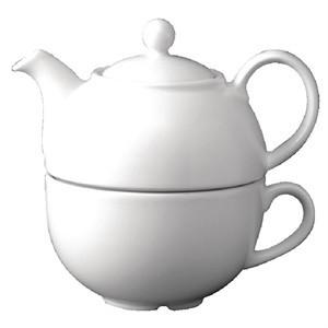 Churchill Plain Whiteware Teapots 370ml (Box 4)