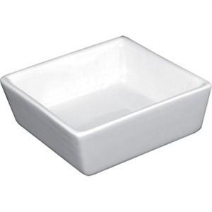 Olympia Whiteware Mini Square Dish - 80x80x35mm 3 1/8x3 1/8x1 3/8 (Box 12)