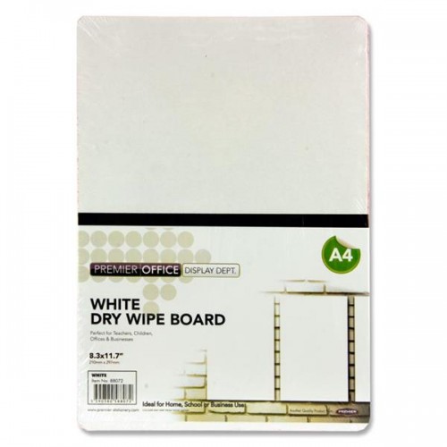 Office A4 Coloured Dry Wipe Board - White