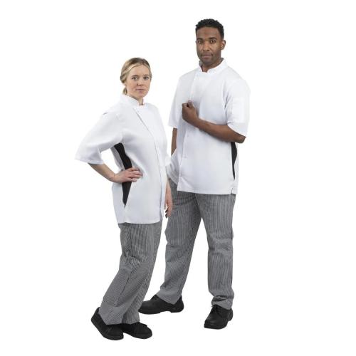 Nevada Black and White Unisex Chefs Jacket