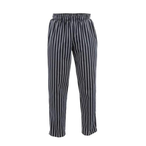 Unisex Easyfit Pants - Black And White Stripe