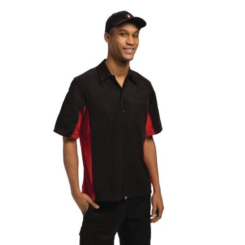 Colour by Chef Works Contrast Shirt - Black & Red