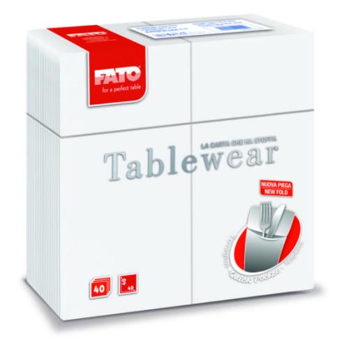 Lucart FATO Quick Pocket Napkin 40cm Airlaid White