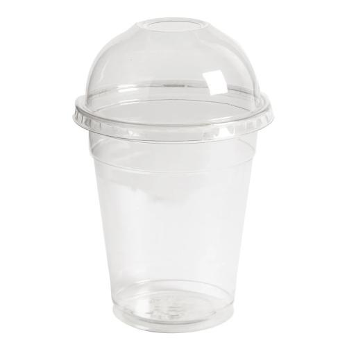 eGreen FlexyGlass Recyclable Domed Lids For Pint Glasses With Hole 95mm Pack of 1000