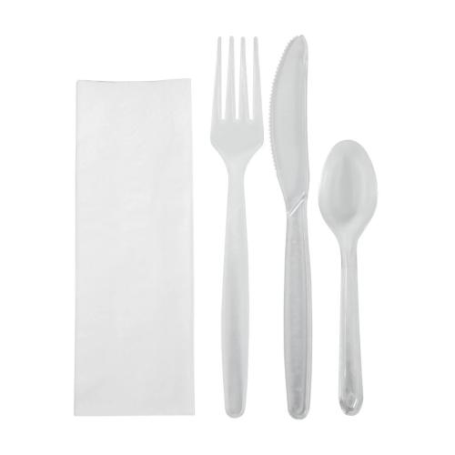 eGreen Deluxe Individually Wrapped Heavy-Duty Disposable Cutlery Sets (Pack of 250)