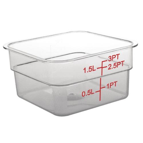 Polycarbonate Square Storage Container 1.5Ltr