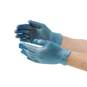 Powder Free Vinyl Gloves Blue  (100 Per Pack)