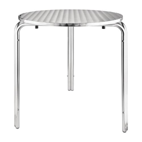 Bolero Round Leg Table St/St - 70cm