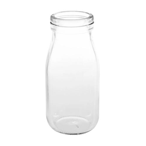 Olympia Glass Milk Bottles 200ml (Pack of 12)