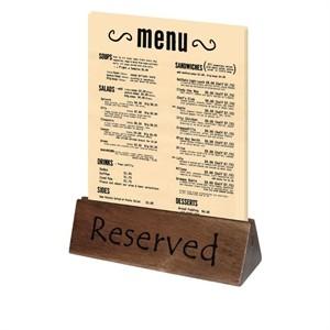 Wooden Reserved Sign and Menu Holder (10PP)