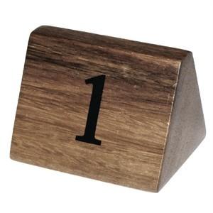 Wooden Table Number Signs Nos 1-10 (10PP)