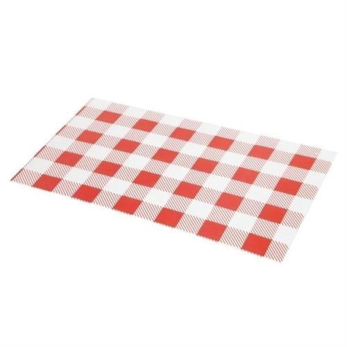 Greaseproof Paper Sheets Red Gingham 190 x 310mm Pack of 200