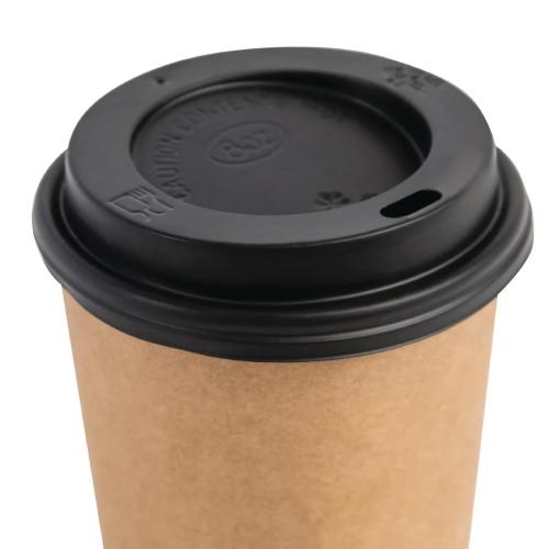 Fiesta Recyclable Coffee Cup Lids Black 225ml 8oz Pack of 1000