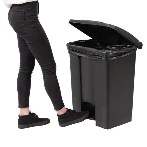 Jantex Kitchen Pedal Bin Black 65Ltr