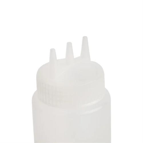 Vogue Clear 3 Nozzle Squeeze Bottle 24oz