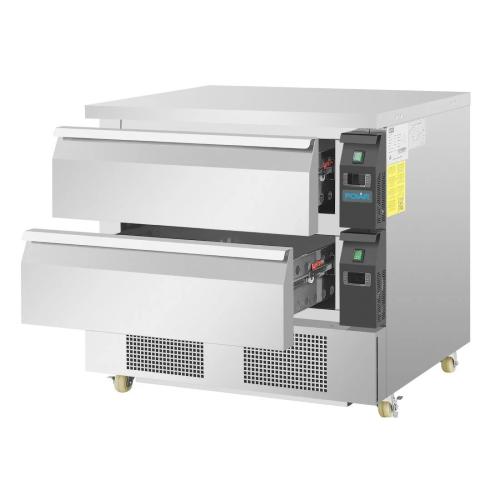 Polar USeries Double Drawer Dual Temperature Counter Fridge Freezer 4xGN