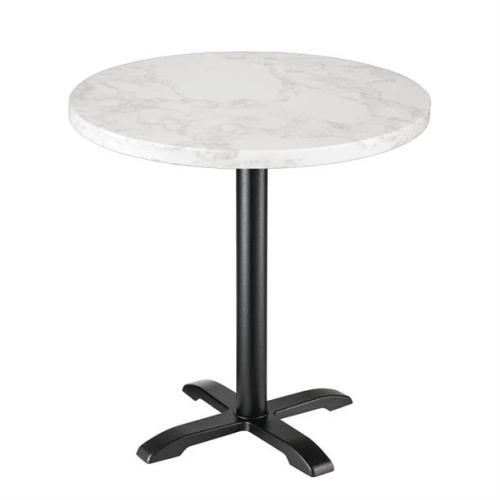 Bolero Round Marble Effect Tabletop White 600mm