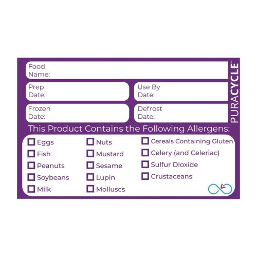 Pura Cycle Allergen Label - 95x60mm (Pack 20)