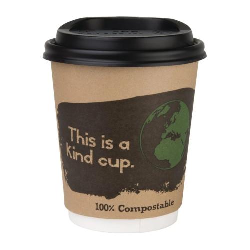 Fiesta Compostable Coffee Cups Double Wall 227ml 8oz Pack of 500