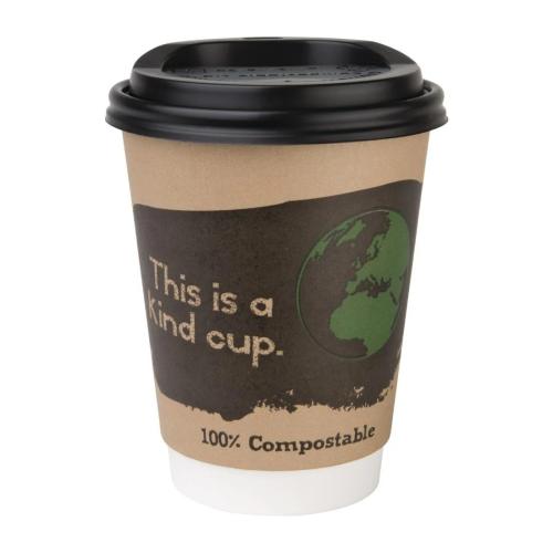 Fiesta Compostable Coffee Cups Double Wall 355ml 12oz Pack of 500