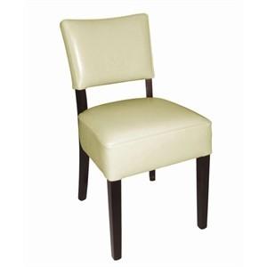 Bolero Chunky Faux Leather Chair Cream (Pack of 2)