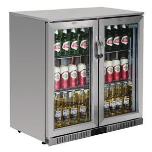 Polar Double Hinged Door Back Bar Cooler with LED Lighting