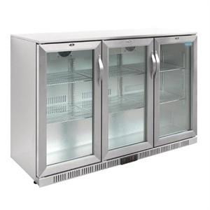Polar Triple Hinged Door Back Bar Cooler with LED Lighting