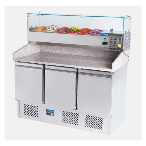 Atosa ESL3852GR-PZ Pizza Prep Fridge with Chilled toppings unit
