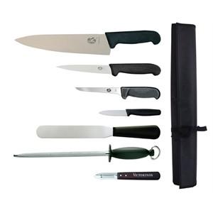 Victorinox Knife Set 7 Piece With 25.5cm Chefs Knife and Wallet