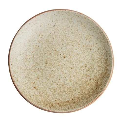 Olympia Canvas Concave Plate Unglazed Edge Wheat - 270mm (Box 6)