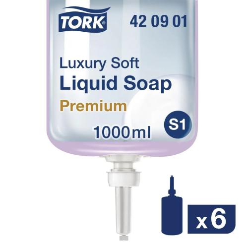 Tork Perfumed Luxury Soft Liquid Hand Soap 1Ltr (6 Pack)