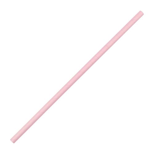 Compostable Bendy Paper Straws Pink Pack of 250