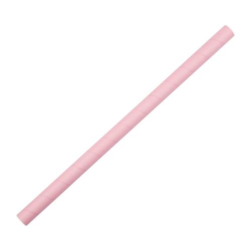 Fiesta Green Smoothie Paper Straw Pink 8 Pack 250