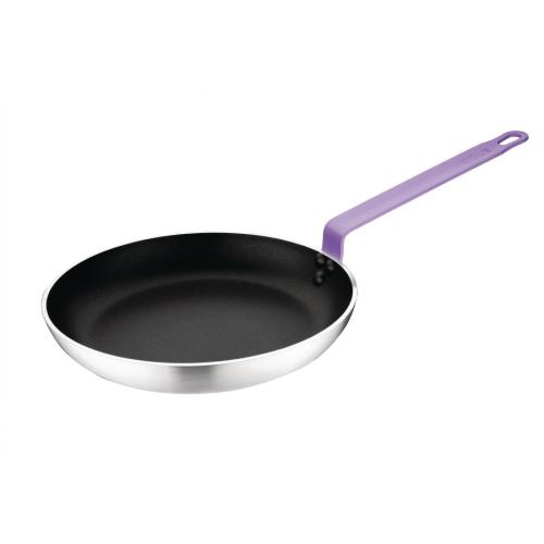 Hygiplas Non-Stick Frying Pan with Purple Handle 28cm
