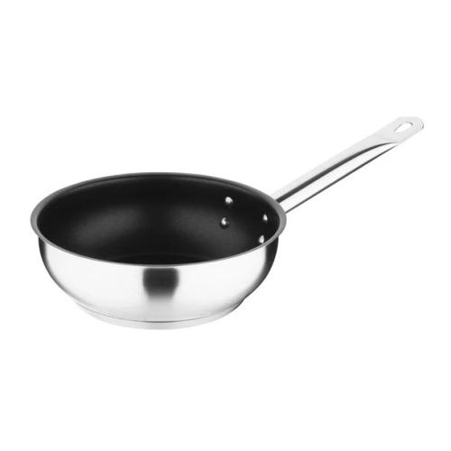 Vogue Stainless Steel Non-Stick Teflon Platinum Plus SautÃ© Pan 20cm