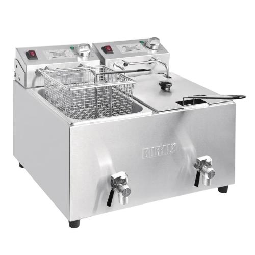 Buffalo Double Fryer - 2x8Ltr 2.9kW with Timer