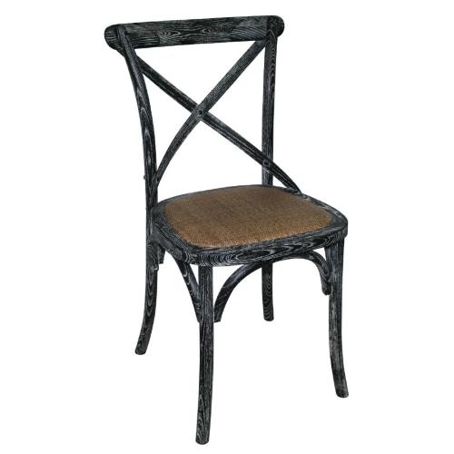 Wooden Dining Chairs with Backrest Black (Pack of 2)
