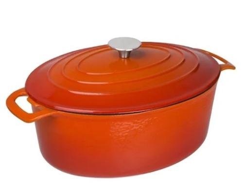 Vogue Orange Oval Casserole Dish 6Ltr