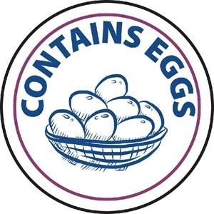 Vogue Food Allergen Label Egg (1000pp)
