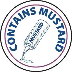 Vogue Food Allergen Label Mustard (1000pp)