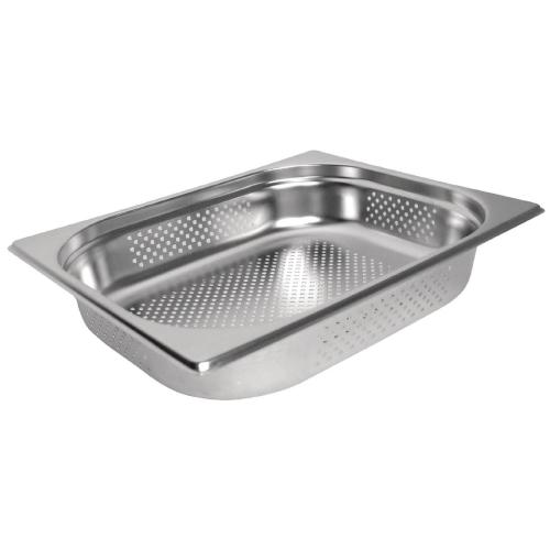 Stainless Steel Perforated Gastronorm Pan - 1/2 Size 150mm deep