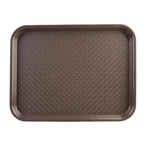 Olympia Kristallon Polypropylene Fast Food Tray Brown Medium 415mm