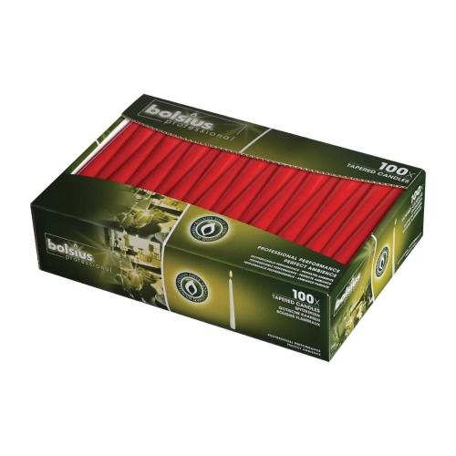 10" Tapered Candles Red 100 per case
