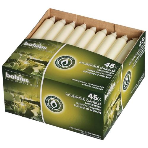 Bolsius 7" Bistro Candles Ivory (Pack of 45)
