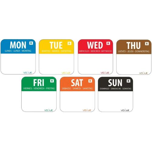 Removable Day of the Week Labels (Pack of 7000)