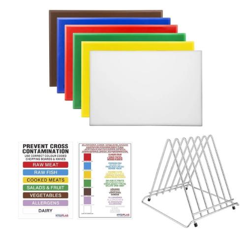Sale Offer : Hygiplas High Density Chopping Board Set - 18x12x1