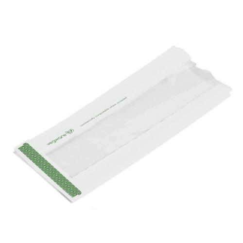Compostable Glassine Hot Food Bags With NatureFlex Window Small (Pack of 1000)