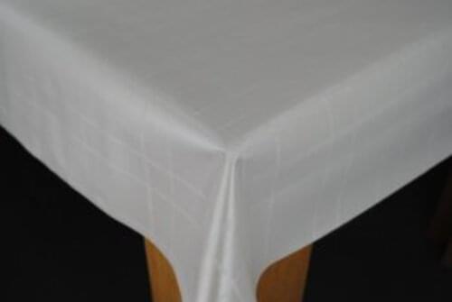 Plain White PVC Tablecloth