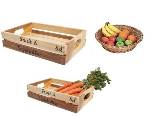 Willow Basketware and Wooden Crates