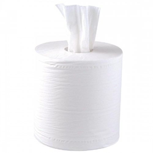 Kruger Centrefeed Rolls - White, 1ply 300m